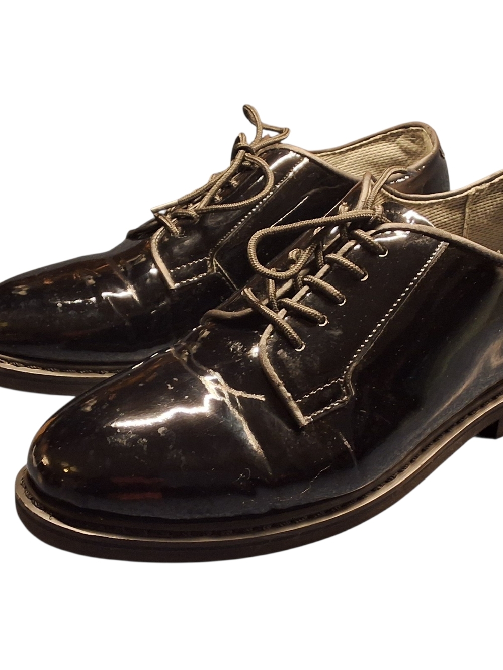 Rothco Black High Gloss Lightweight Leather Derby Shoes 11R
